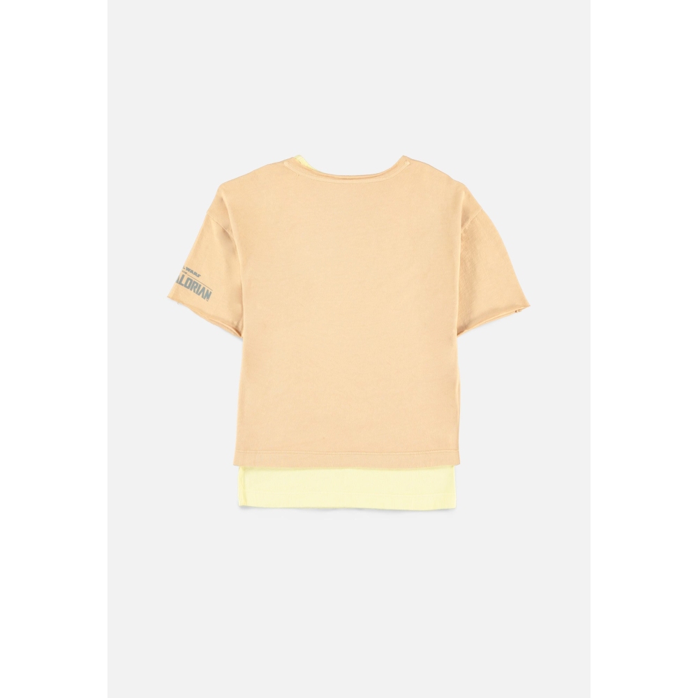 Star Wars - The Mandalorian Grogu Kinder Tshirt - Beige